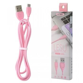 Кабель USB - MicroUSB Remax RC-050m Розовый