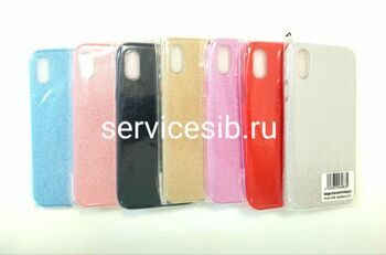 Задняя накладка (Чехол) Iphone X / Xs силионовая блестящая в цвете